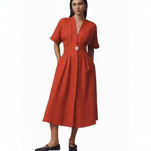 *Anthropologie “The Tobie” Linen Shirt Dress by Exquise – Size 1X (NWT)